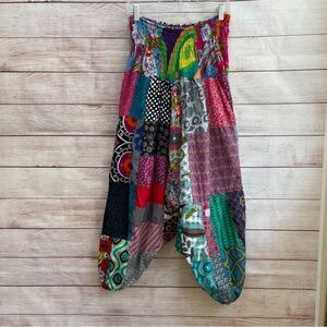 NO BRAND PATCHWORK BOHO‎ HAREM PANTS